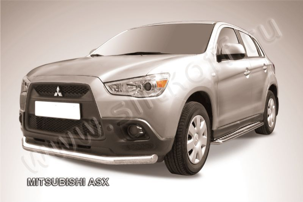 Защита переднего бампера (нержавейка) Mitsubishi ASX (2010-2013) d76
