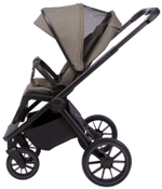 Детская коляска Peppy Monaco 3 в 1 с автокреслом Rise Sandstone (песочный), рама черная