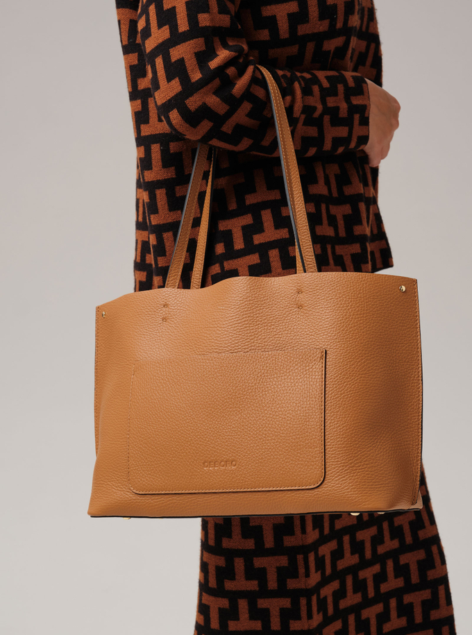 Сумка Deboro 30885 коричневый лист