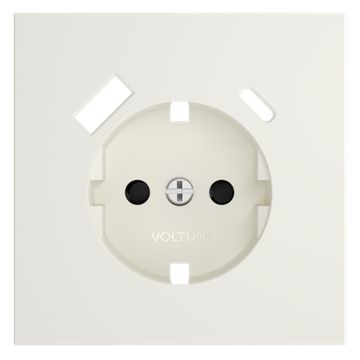 Накладка для розетки с заземлением и защитными шторками, с USB A+C, S70 (хлопок)