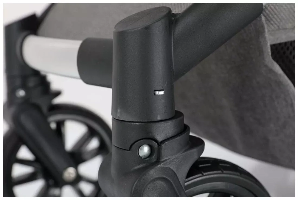 Коляска-трансформер 3в1 Luxmom V9 new серый текстиль