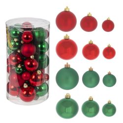GAEM Набор из 40шт Украшение новогоднее "Шар", D3,4,5,6см, L14 W14 H26 см