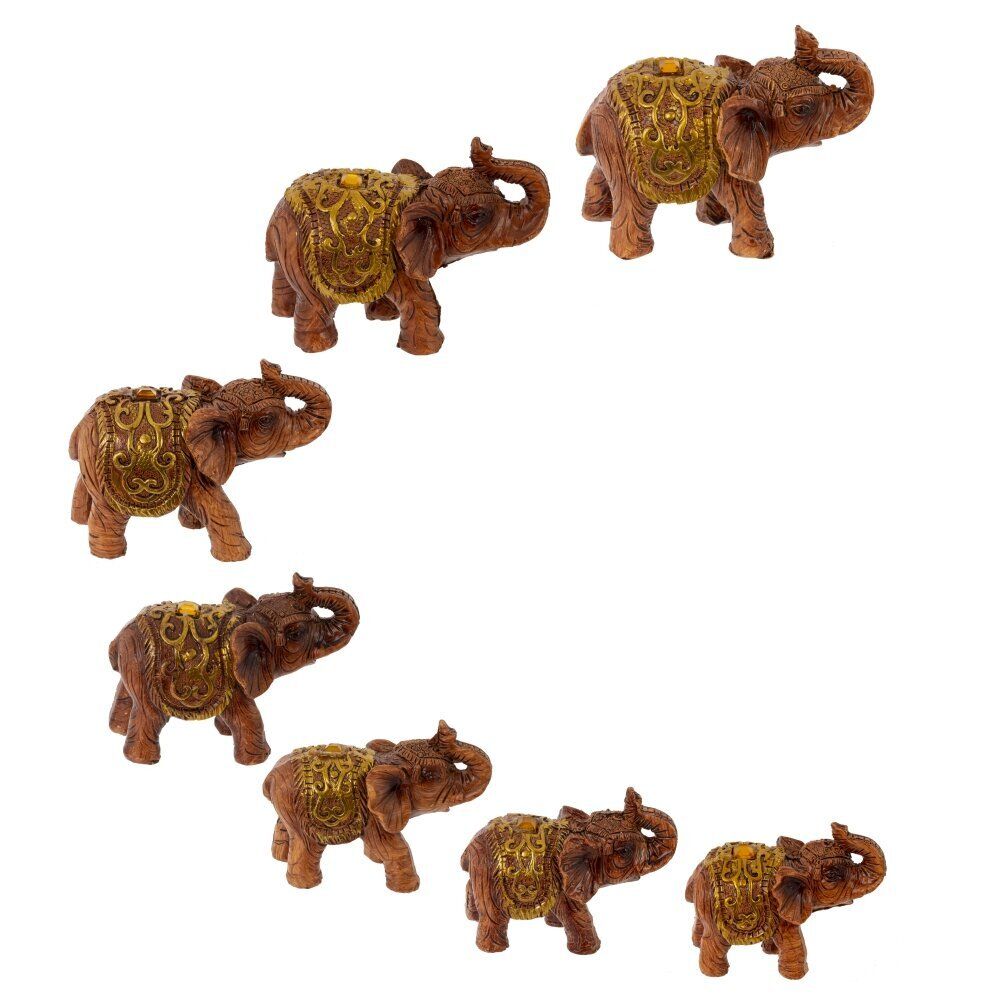 GAEM Набор их 7-ми фигурок декоративных "Слон", L20 W7 H21,5 см