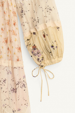 ZARA КОРОТКОЕ ПЛАТЬЕ С КРУЖЕВОМ И ПРИНТОМ - LIMITED EDITION, РАЗНОЦВЕТНЫЙ