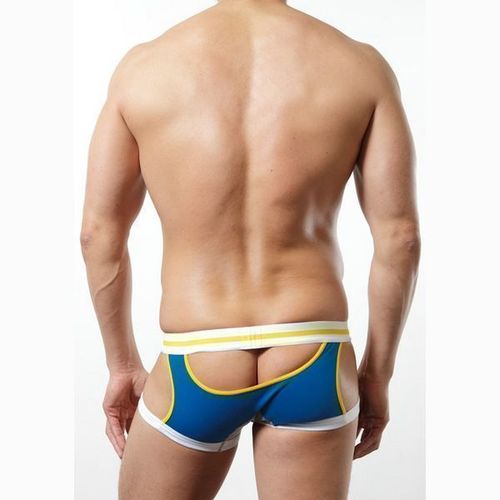 Мужские трусы боксеры голубые с вырезами по бокам Toot Boxer BLUE SEXY