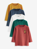 Лонгслив для мальчика Next 642-498, 5 шт., Желтый, Белый, Зеленый