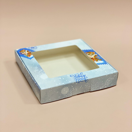 Коробка самосборная "Тигруля", 16 х 16 х 3 см
