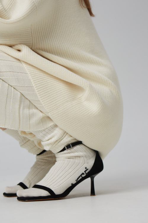 Жилет вязаный, черный