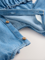 Платье-песочник и колготки в комплекте для девочек Next AN7-954, Синий, Молочный