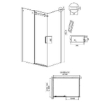 Душевой уголок Grossman Classic 110х100 120.K33.04.1110.42.00 стекло прозрачное/профиль графит сатин
