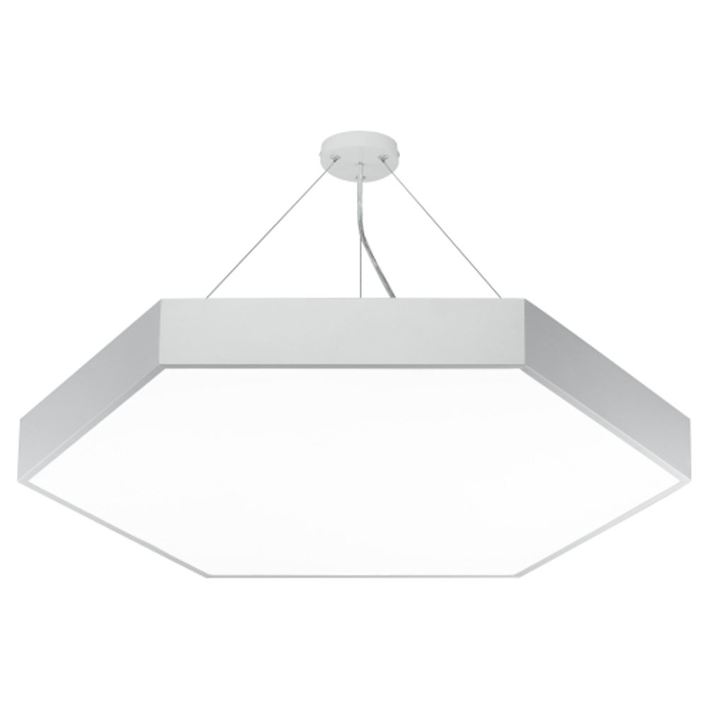 Светильник LED ЭРА Geometria SPO-122-W-40K-066 Hexagon 66Вт 4000К 5300Лм 800*800*80 белый подвесной драйвер внутри | Декоративные светильники Geometria