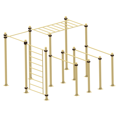 Спортивный комплекс №89, брусья, шведская стенка, рукоход, турник, 3930*3640*2700 мм., D=89 мм.