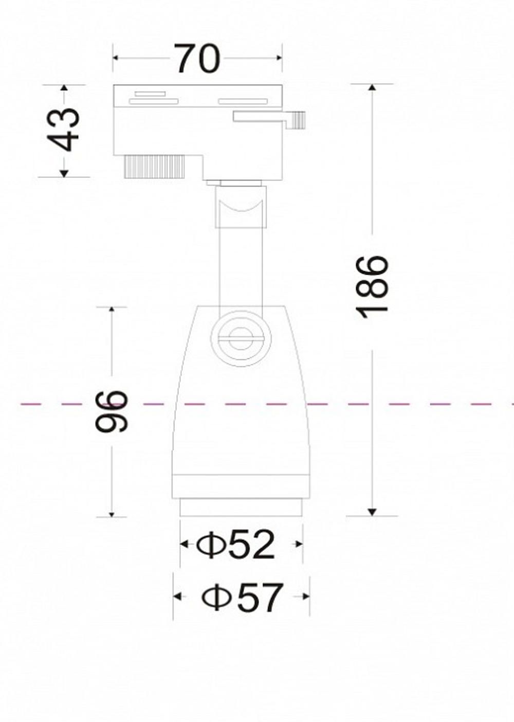 Трековый светильник Maytoni Technical TR001-1-GU10-B