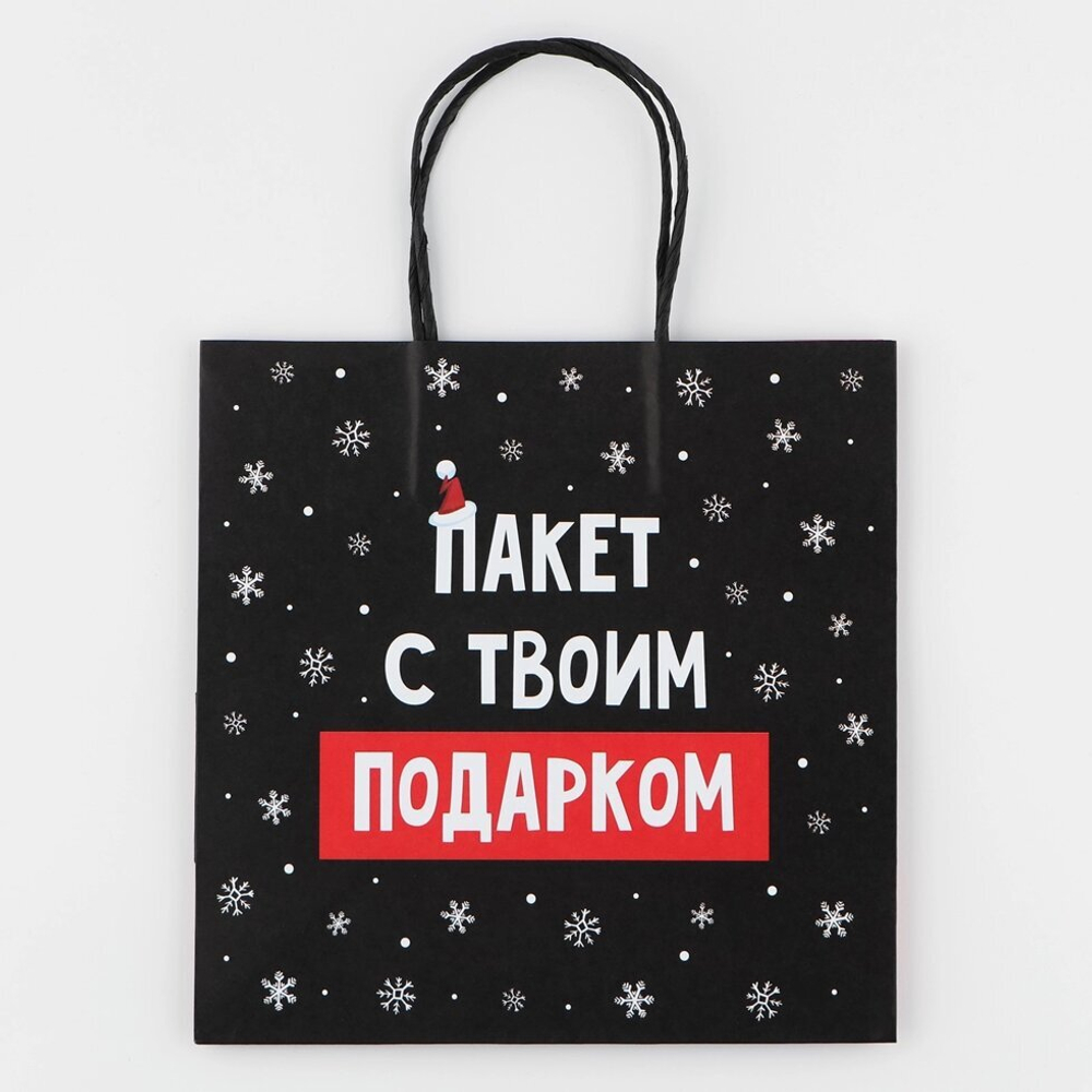 Пакет подарочный новогодний «Твой подарок», 22 х 22 х 11 см