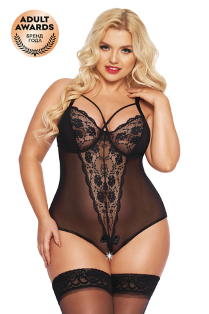 Боди SoftLine Collection Amanda, черный, XL