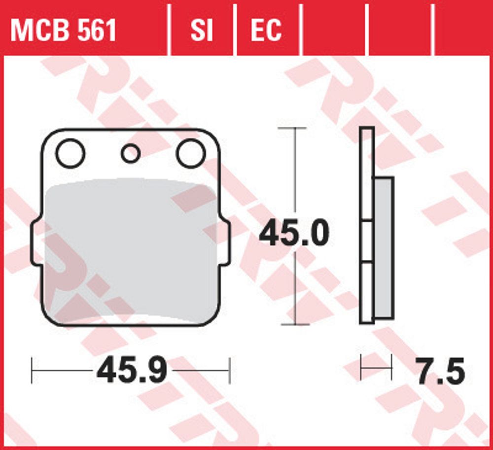 Колодки тормозные дисковые TRW MCB561SI
