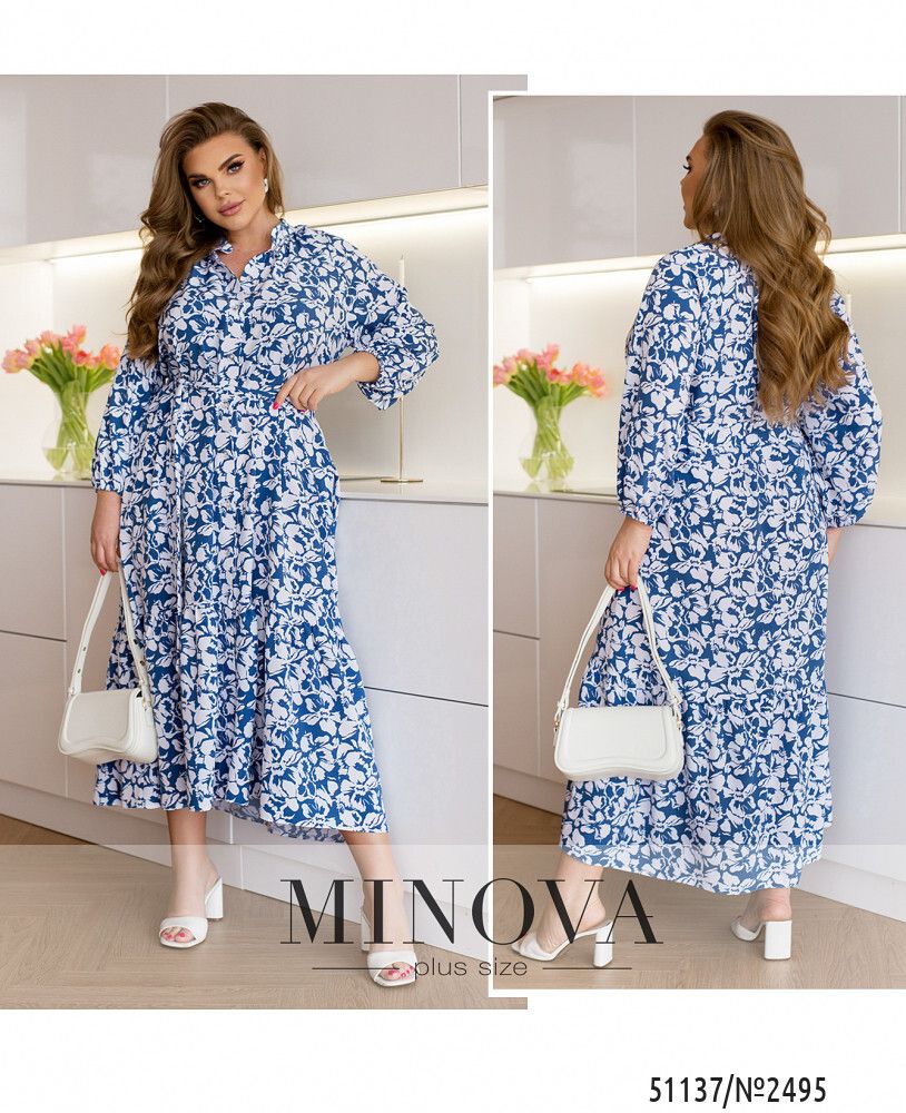 Платье 2495-джинс Minova