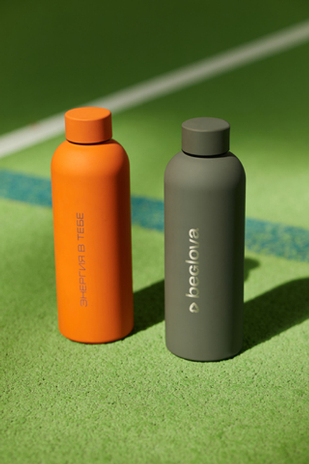 Термобутылка серая