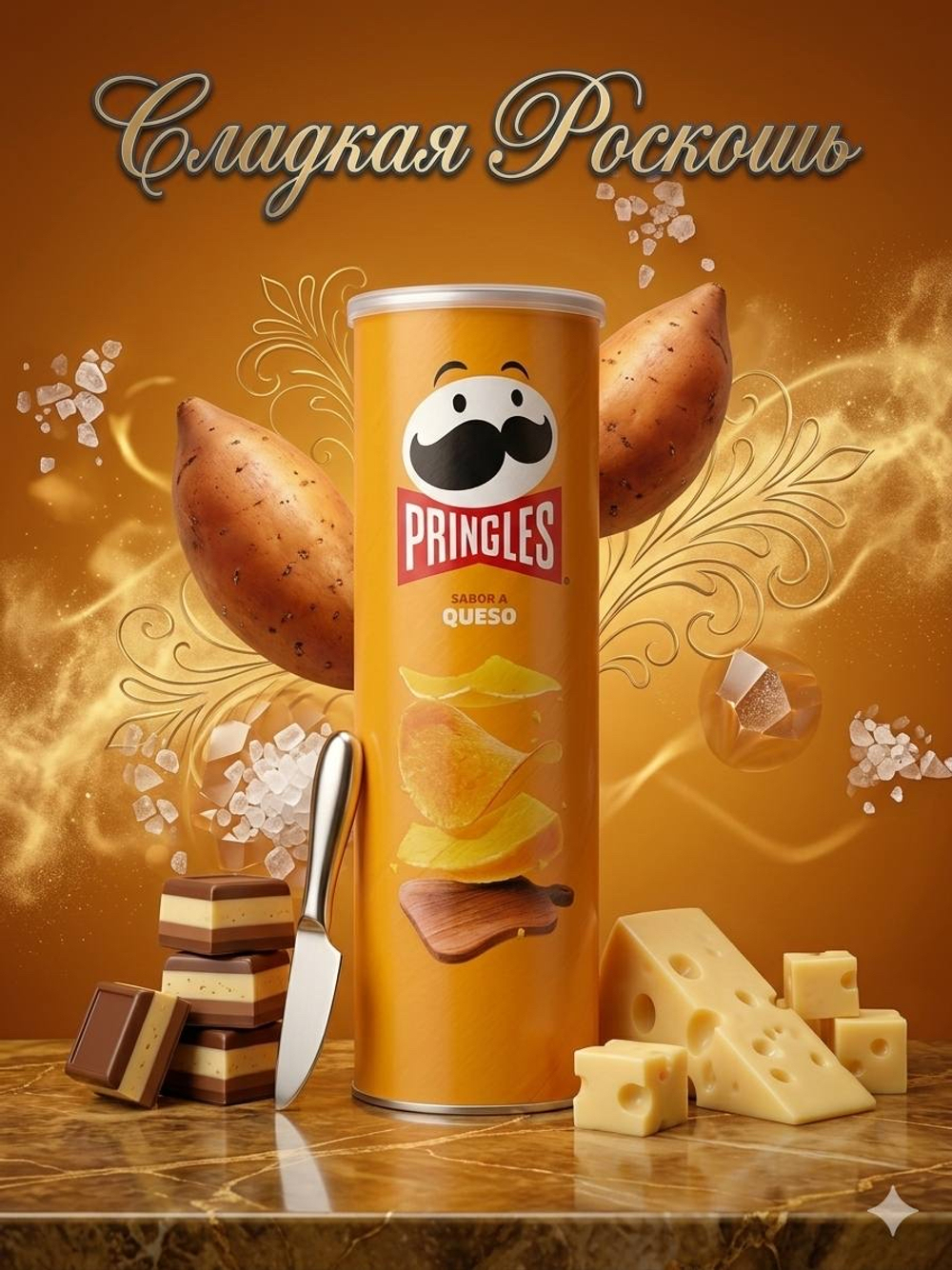 Чипс Pringles  СЫРНЫЙ .  США