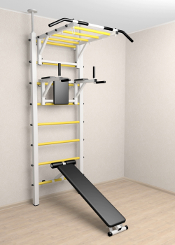 Шведская стенка Sv Sport враспор (Турник рукоход/Брусья/Скамья)