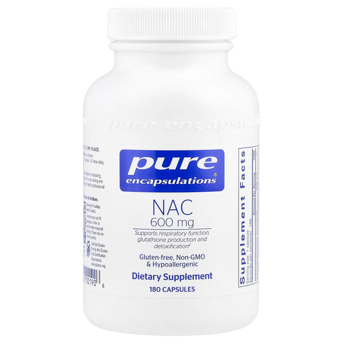 Pure Encapsulations, NAC, 600 мг, 180 капсул