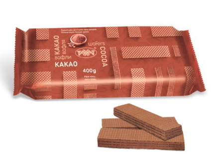 Вафли с какао 400г. Рахат