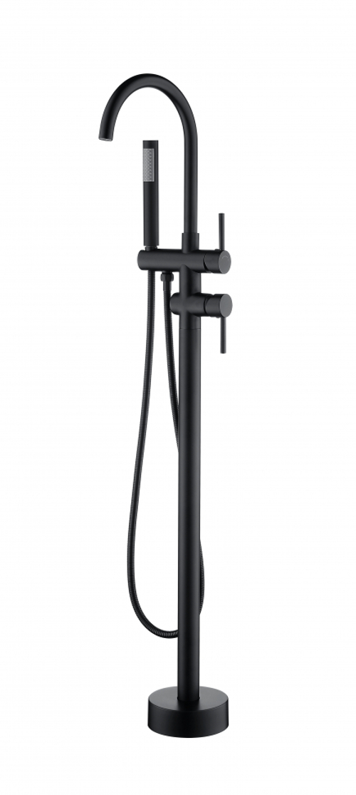 Смеситель напольный Groсenberg GB900 Черный матовый