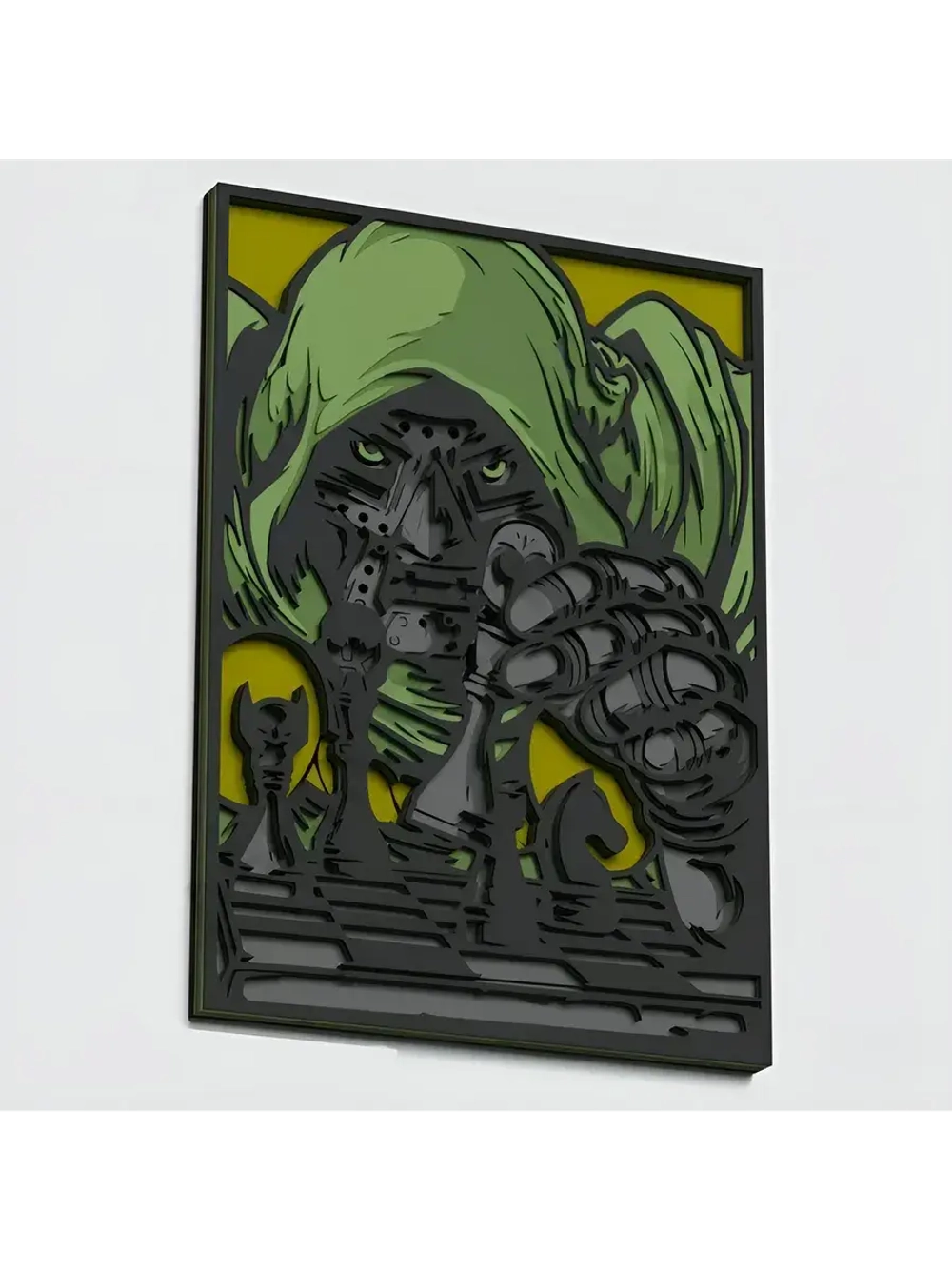 3D Картина по номерам из дерева Доктор Дум, 23x30 см