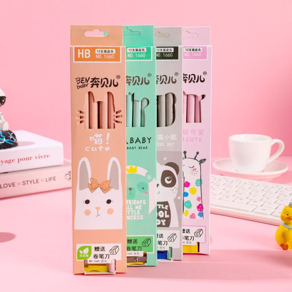 Набор карандашей с точилкой &quot;Pet&quot;, 12 шт