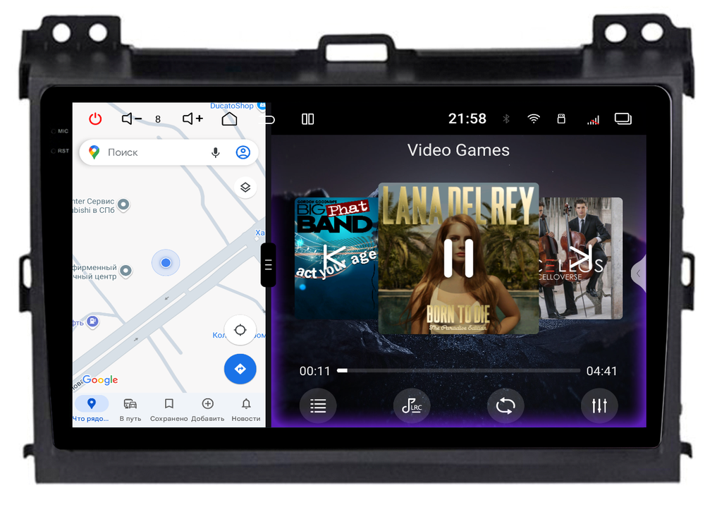 Магнитола для Toyota Land Cruiser Prado 120, Lexus GX470 (экран климата внизу) - Redpower 85182 PRO/PROmax ТОП звук, 2K QLED, Android 14, CarPlay, 4G SIM-слот