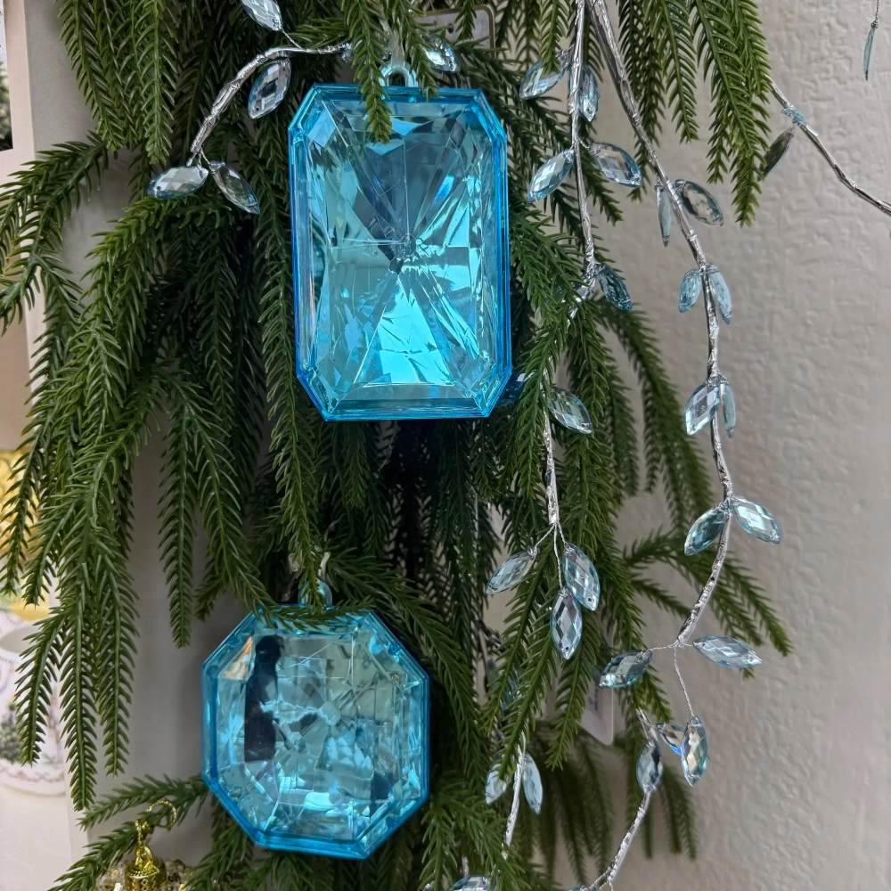 Ёлочное украшение «DIAMOND - Elegant» 8,7*3,7*10 см, Голубой