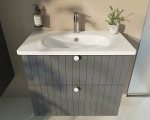 Тумба с раковиной VitrA Root Groove 69417 60 матовый серый