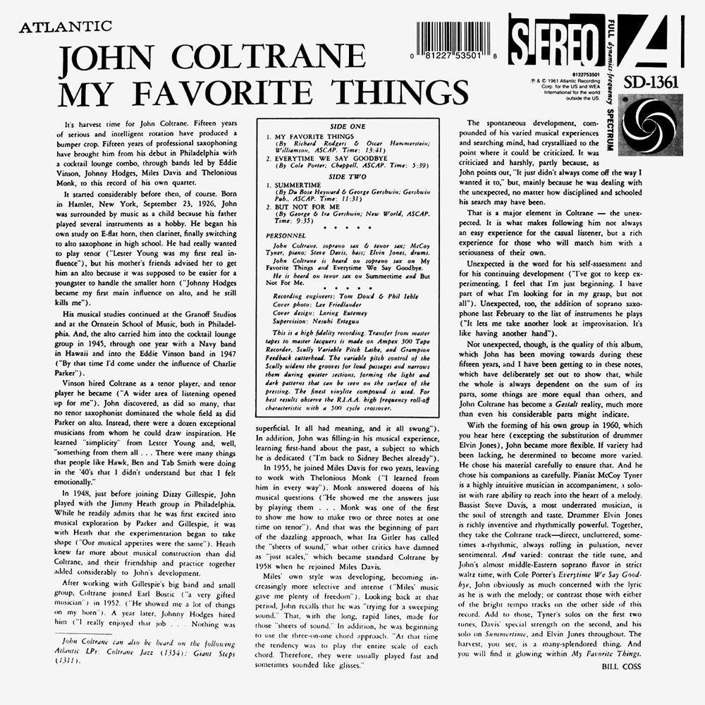 John Coltrane / My Favorite Things (LP)