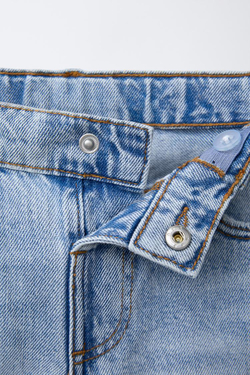 ZARA ДЖИНСОВЫЕ ШОРТЫ, ГОЛУБОЙ