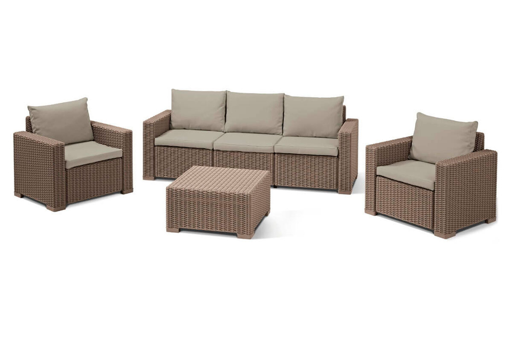 Комплект мебели California 3 Seater Set, капучино