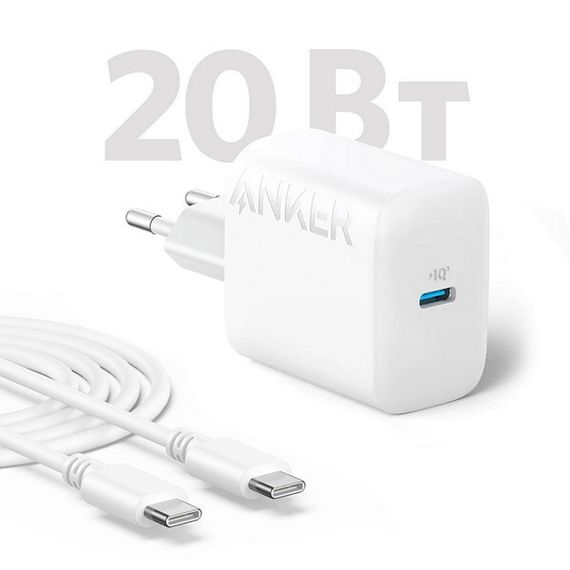 Сетевое зарядное устройство Anker 312 USB-C 20W (B2347G21) White