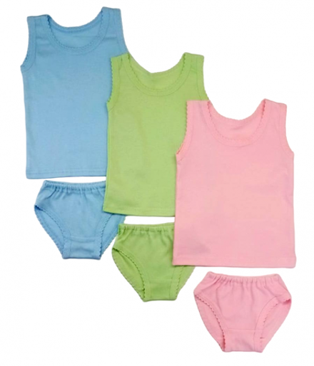 Гарнитур для девочки 056/3 розовый, салатовый, голубой