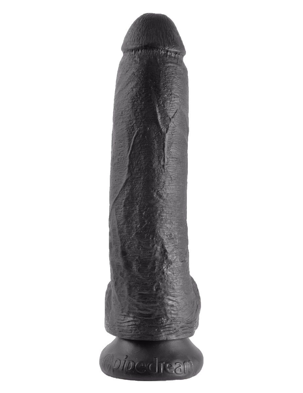 Чёрный фаллоимитатор 9" Cock with Balls - 22,9 см.