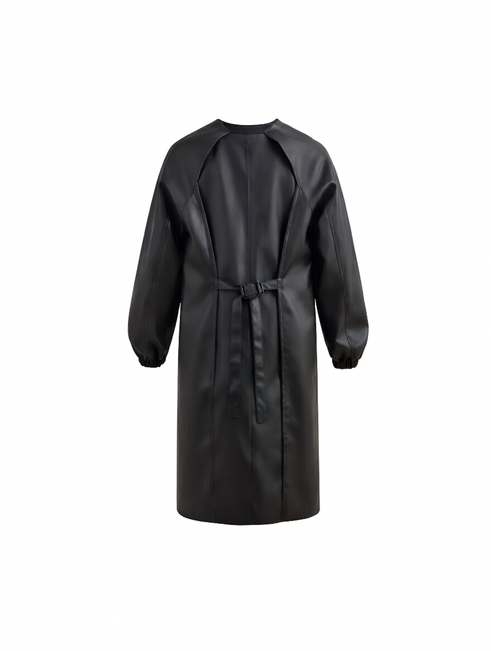 Фартук защитный короткий с рукавом без карманов (Oxford 900D PU 5000, Черный)