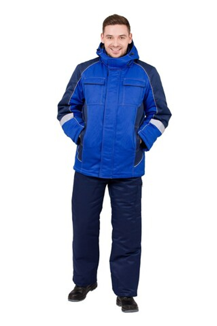 Куртка "Страйк" василек/т.синий (зимняя)