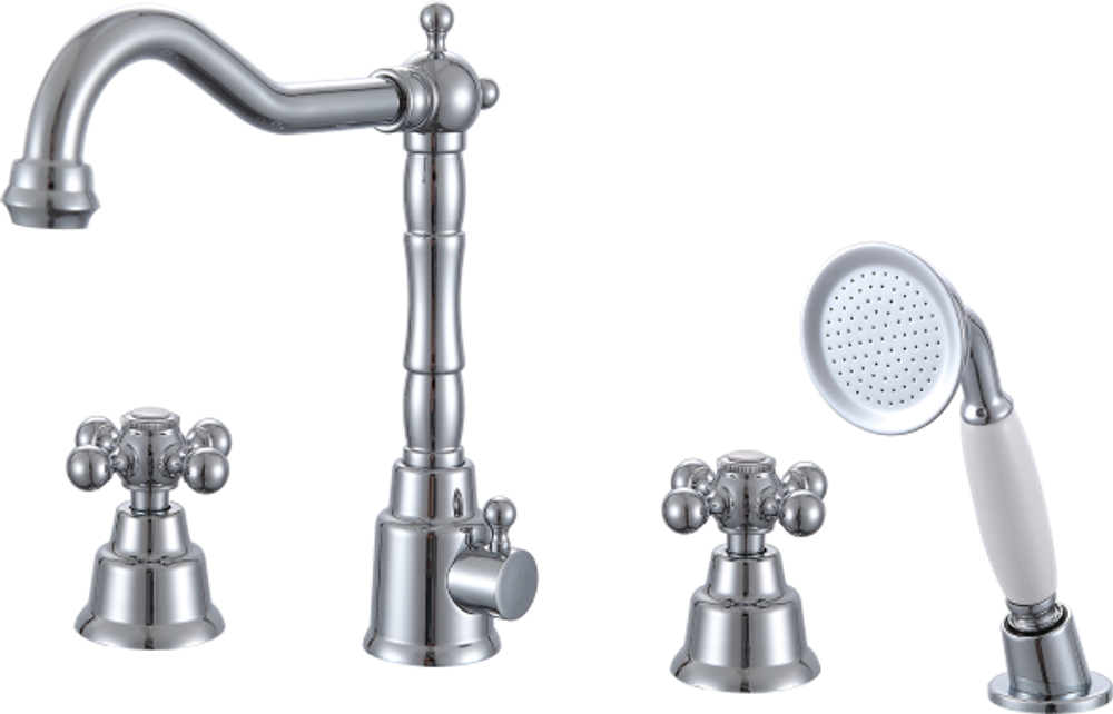 09033 Смеситель на борт ванны (4-отв) "GANZER"  (6/1шт)