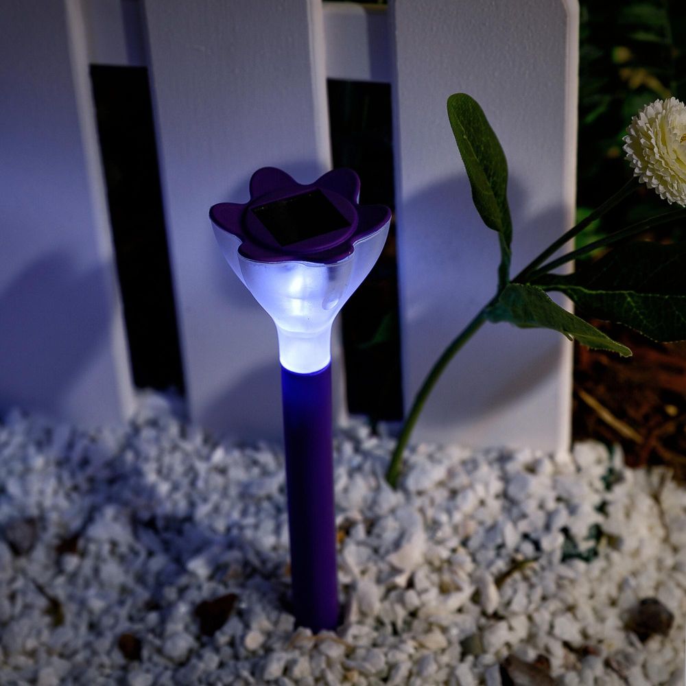USL-C-417-PT305 Cадовый светильник на солнечной батарее Purple crocus. Серия Classic. Упаковка-пленка.