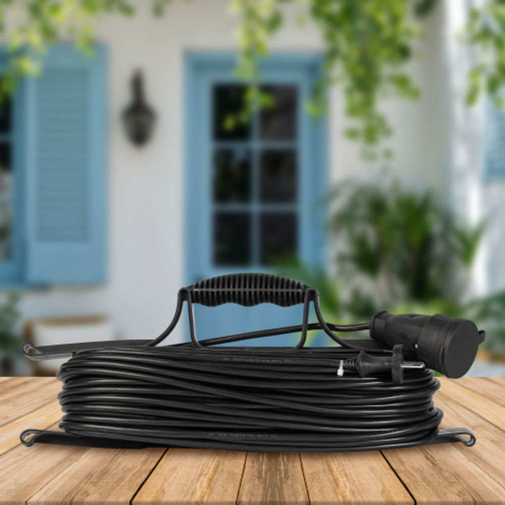 Удлинитель силовой ЭРА GREEN LINE FR-10-40m Greenline на рамке 1 розетка без заземления 40м ПВС 2x1мм2