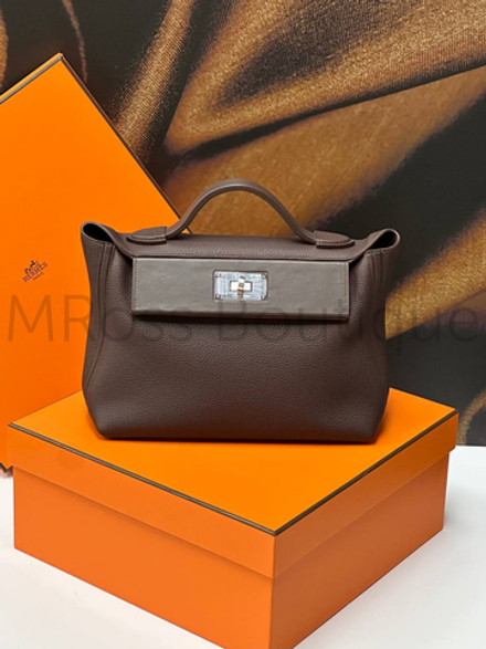 Женская сумка Hermes коричневого цвета