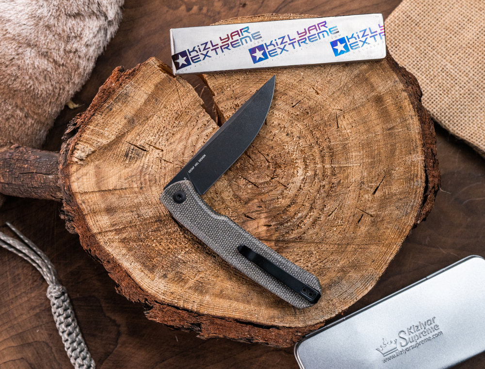 Нож SENCUT Scitus сталь D2 рукоять Dark Green Canvas Micarta