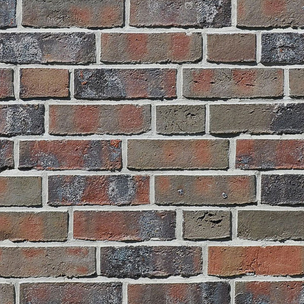Roben Wiesmoor угольно-пестрый (kohle-bunt) NF полнотелый 240х115х71, поверхность handstrich - облицовочный кирпич ручной формовки "handstrich"