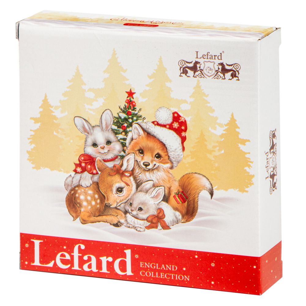 БЛЮДО LEFARD "С НОВЫМ ГОДОМ!" В ФОРМЕ ЗВЕЗДЫ 17,5*17,5*3,5 СМ КРАСНОЕ (КОР=36ШТ.)