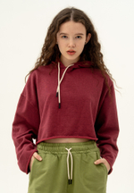 Худи Bowery NYC укороченное оверсайз Ruby