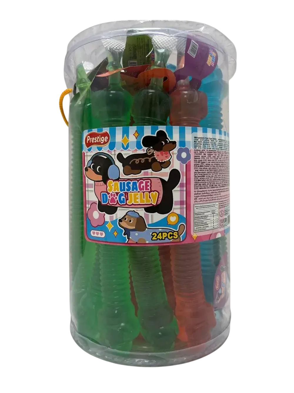 Фруктовое желе в упаковках в форме собаки , 24шт