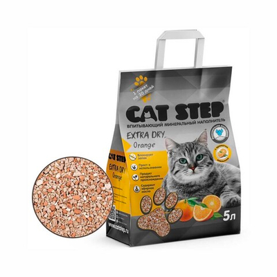 Cat Step Extra Dry - наполнитель глиняный (впитывающий) 5 л